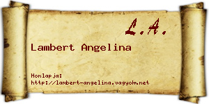 Lambert Angelina névjegykártya